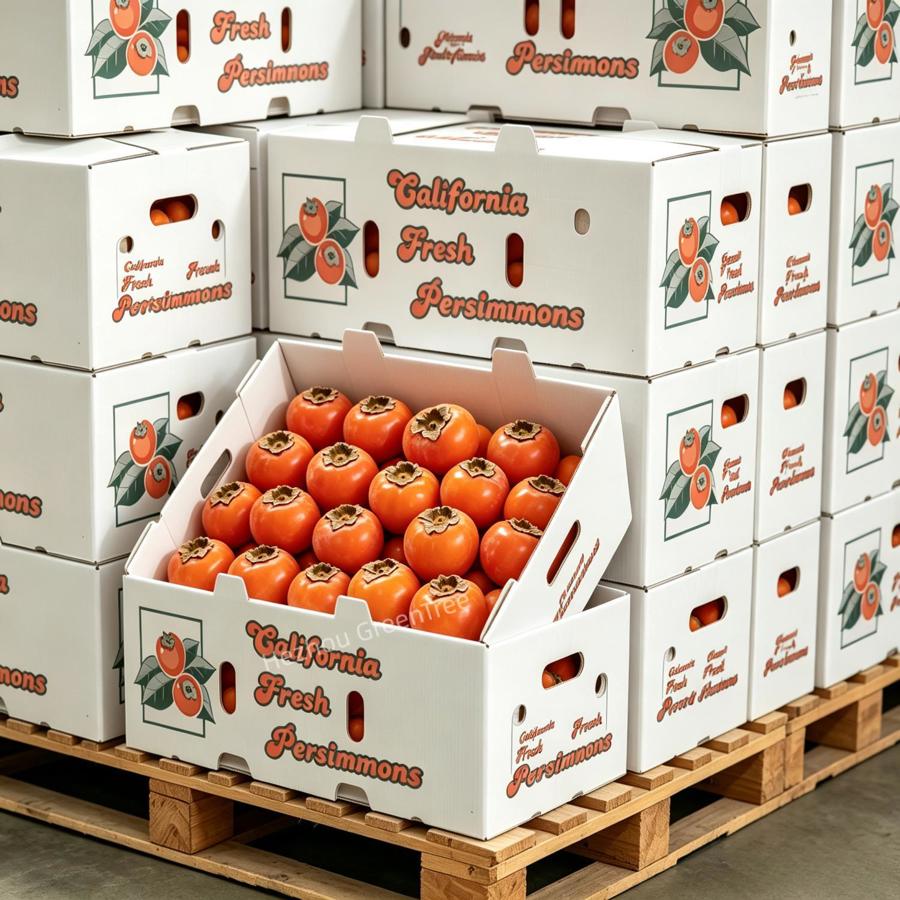 Coroplast Persimmon Hollow Board Packaging Box Eco‑Friendly Reusable Plastic Crate For Fresh Fruit Shipping Export